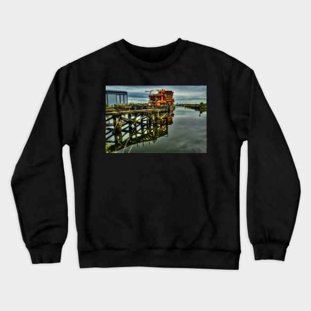 The River Tees At Middlesbrough Crewneck Sweatshirt by axp7884